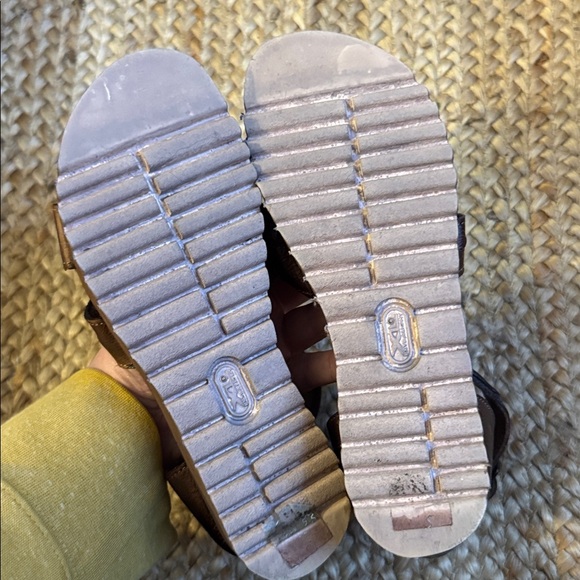 Bed Stu 7.5 Brown Leather Ankle Strap Platform Sandal Shos - Picture 6 of 7